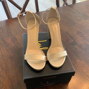 Lulus “Taylor” gold heels